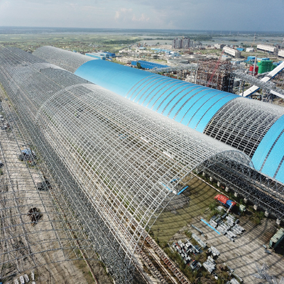 Q345 Xây dựng khung thép nhẹ 100-300m Khung không gian Lưới Khoảng cách lớn