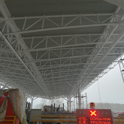 Q235B Toll Plaza Xây dựng Canopy Uốn uốn Lắp đặt Quilk mạ kẽm