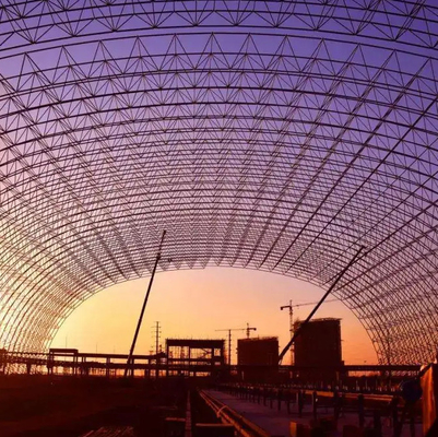 Nhà khung thép mạ kẽm nhúng nóng Khung không gian kết cấu vòm 300m
