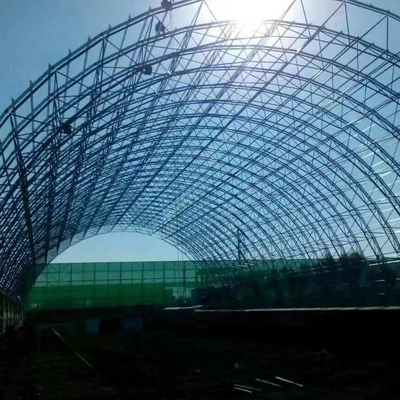 Nhà khung thép mạ kẽm nhúng nóng Khung không gian kết cấu vòm 300m