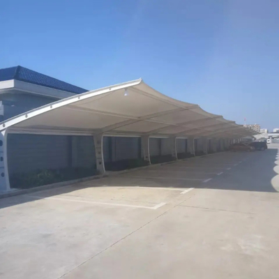 Cấu trúc kéo căng PVC đúc sẵn Mái hiên vải căng trắng