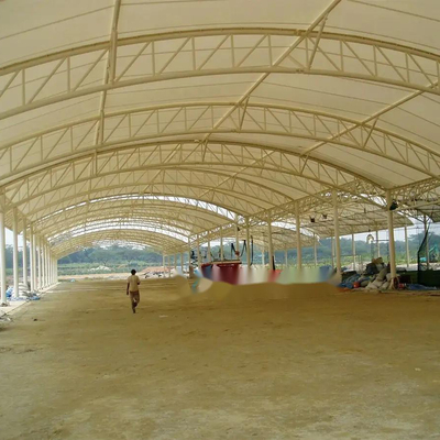 Q235 Cấu trúc màng chịu lực Tòa nhà PU 0,6mm Chống thấm mái