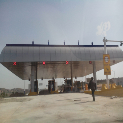 Prefab EPS Mái nhà Q235 Toll Plaza Xây dựng Tòa nhà Hàn tùy chỉnh