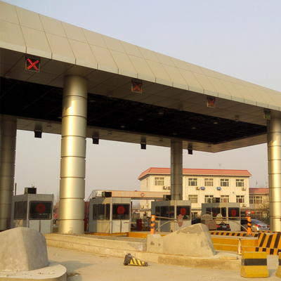 Tán xây dựng Toll Plaza đúc sẵn 0.8mm Mái che 50mm để xây dựng