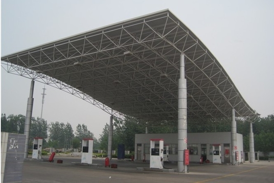 Tán xây dựng Toll Plaza đúc sẵn 0.8mm Mái che 50mm để xây dựng