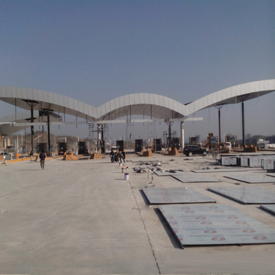 S355JR Lắp đặt nhanh Quầy thu phí Plaza Canopy Xây dựng gian hàng 300m