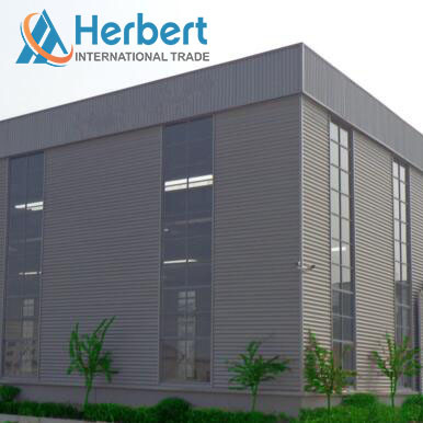 Nhà kho thép lắp ghép Q235B Tòa nhà kết cấu mái Rockwool
