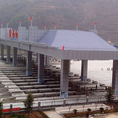 Trạm xăng S355JR Tán đổ 500m 1000m Mái lợp tôn