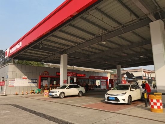 Q345 Tán bơm nhiên liệu 100m Trạm dịch vụ Tán hình chữ nhật 300m