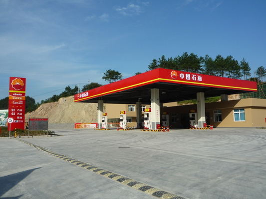S235JR Trạm xăng Xăng Tán Xây dựng 300m Tùy chỉnh