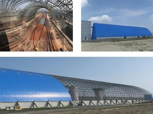 Large Span Coal Shed Bolt Ball Design Xây dựng tòa nhà khung không gian bằng thép
