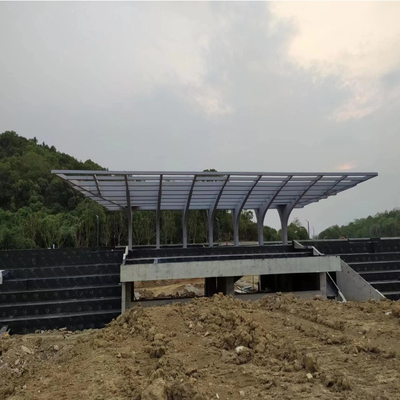 Mái cổng khung thép nghiêng Mái nhà thiếu kết cấu thép đối xứng