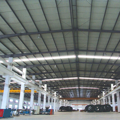 Great Long Span Q235 Nhà máy kết cấu thép Thiết kế tiền chế