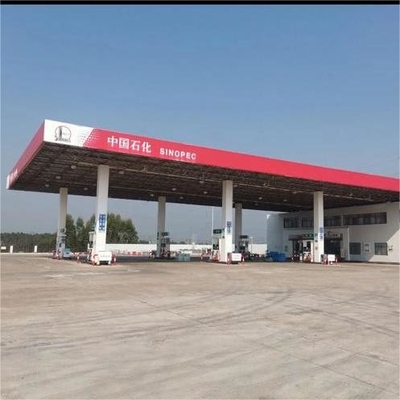 Trạm xăng Khung thép nhẹ đúc sẵn cho kết cấu công trình xây dựng