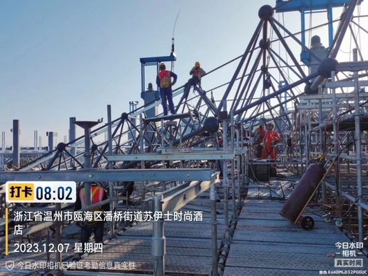 H-Section Beam Space Frame Truss cho 100 - 1000 tấn Capacity