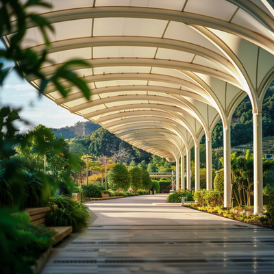 Cấu trúc màng căng ETFE và PTFE cho các hình dạng kiến trúc thanh lịch