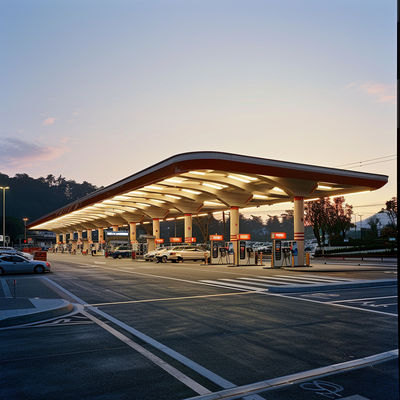 Khung không gian Các cấu trúc thép mái nhà Trạm xăng Trạm thu phí Hệ thống mái nhà ISO GB