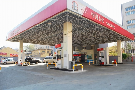 Các cấu trúc thép nhẹ cho mái nhà của trạm xăng