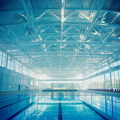 Cấu trúc không gian thép cho mái hồ bơi
