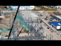 Long Span Prefab Thép Không gian khung mái cấu trúc 0,8mm mái sáng